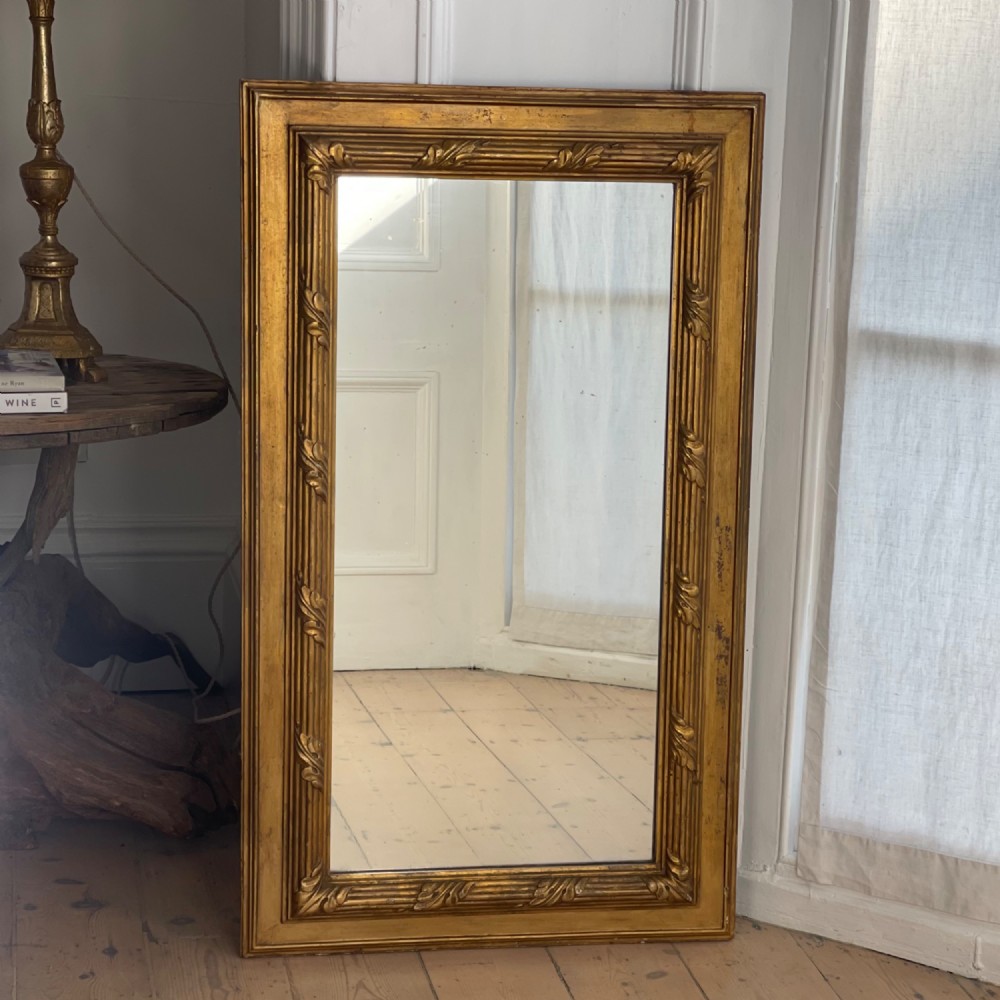 Antique French gilt mirror - mercury glass