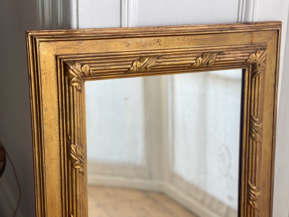 Antique French gilt mirror - mercury glass View III