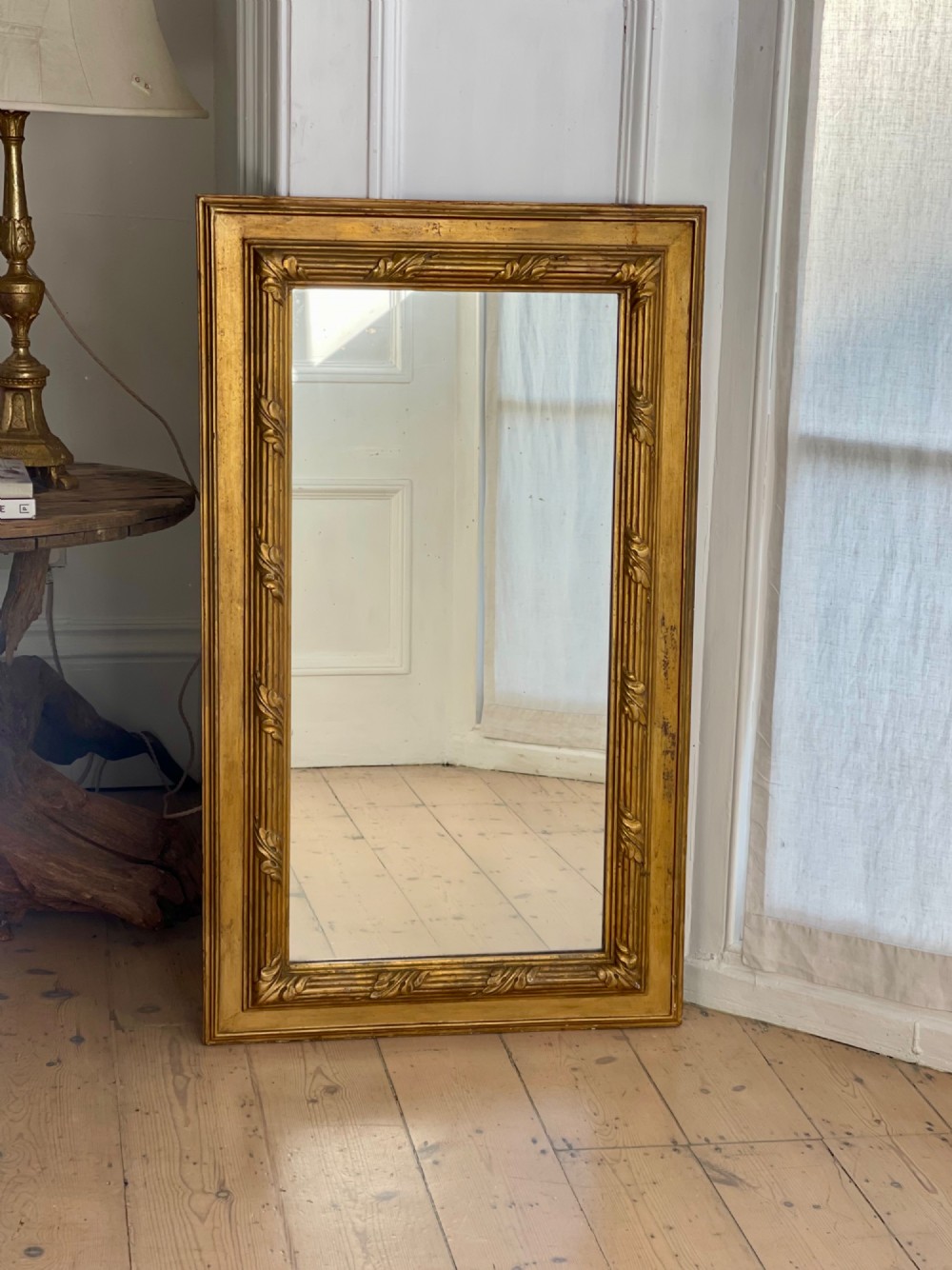 Antique French gilt mirror - mercury glass View VII