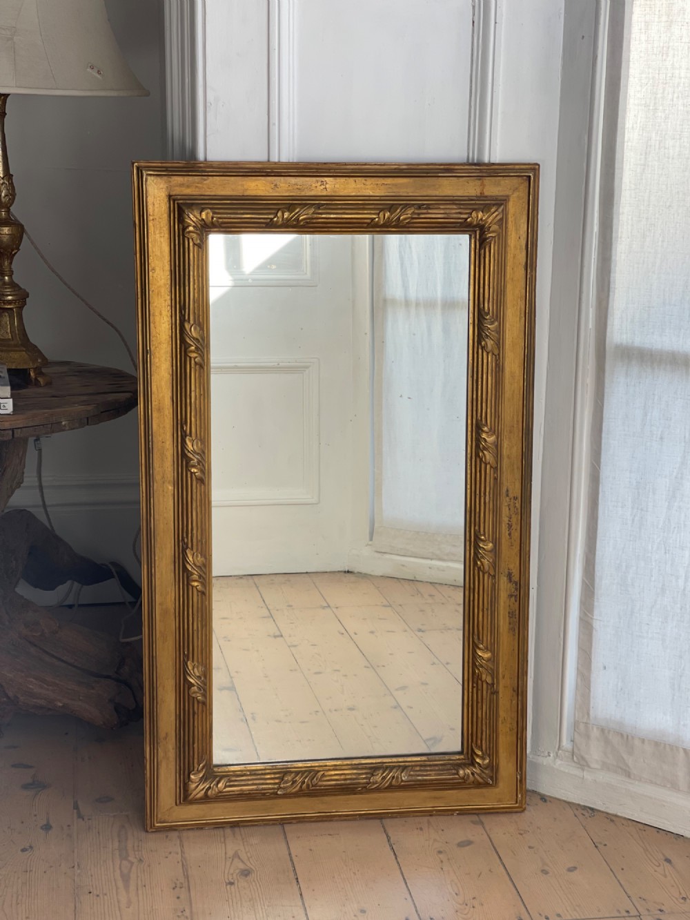 Antique French gilt mirror - mercury glass View VIII