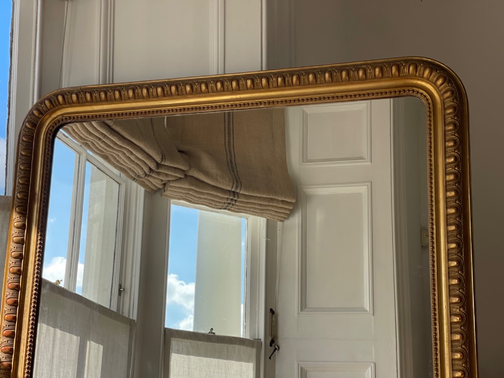 Large antique French gilt Louis Philippe mirror View III