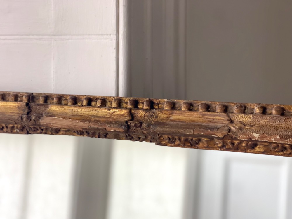 Antique French gilt rectangular mirror View IV