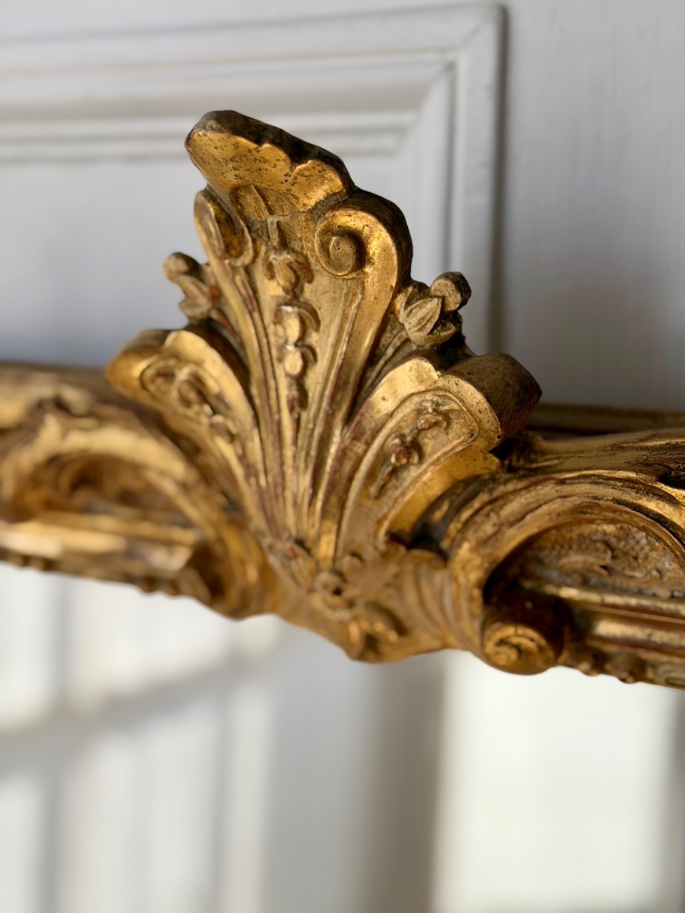 Antique French gilt mirror - mercury glass View IV