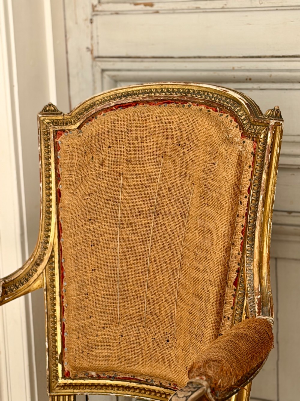 Pair of antique French giltwood armchairs View VII