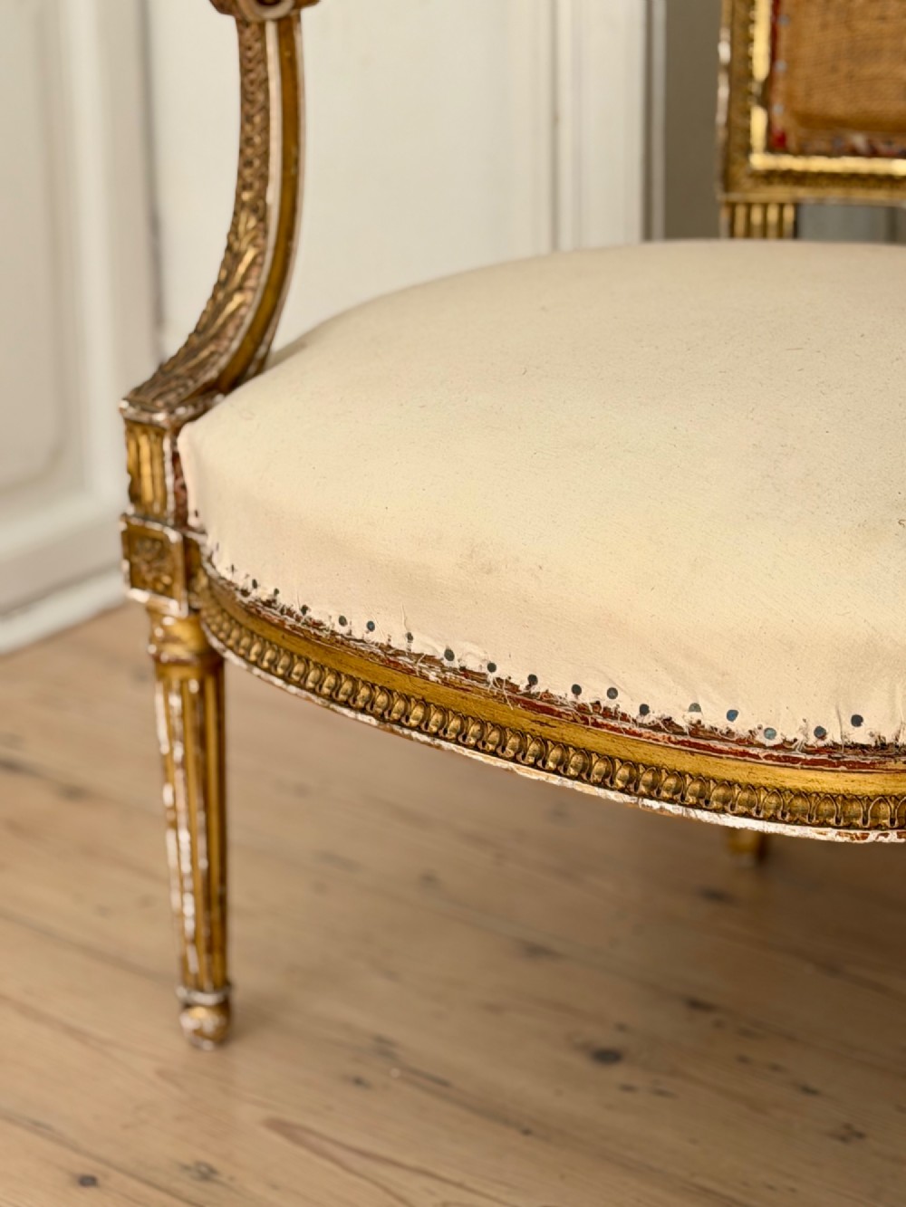 Pair of antique French giltwood armchairs View VIII