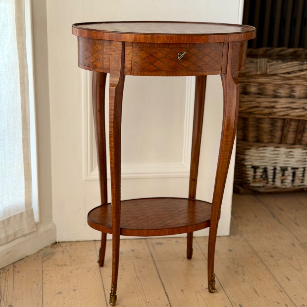 19th century French marquetry table - Escalier de Cristal, Paris View IV