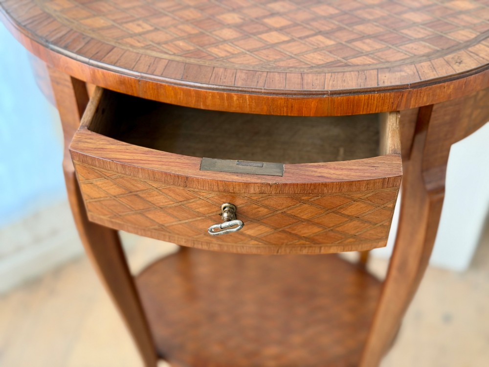 19th century French marquetry table - Escalier de Cristal, Paris View XIII