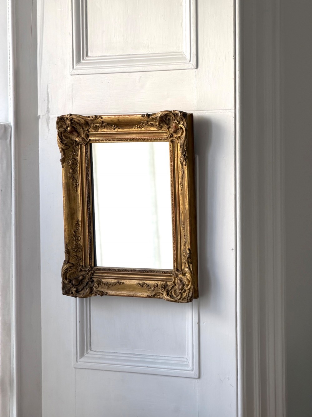 Antique French gilt rectangular mirror View III
