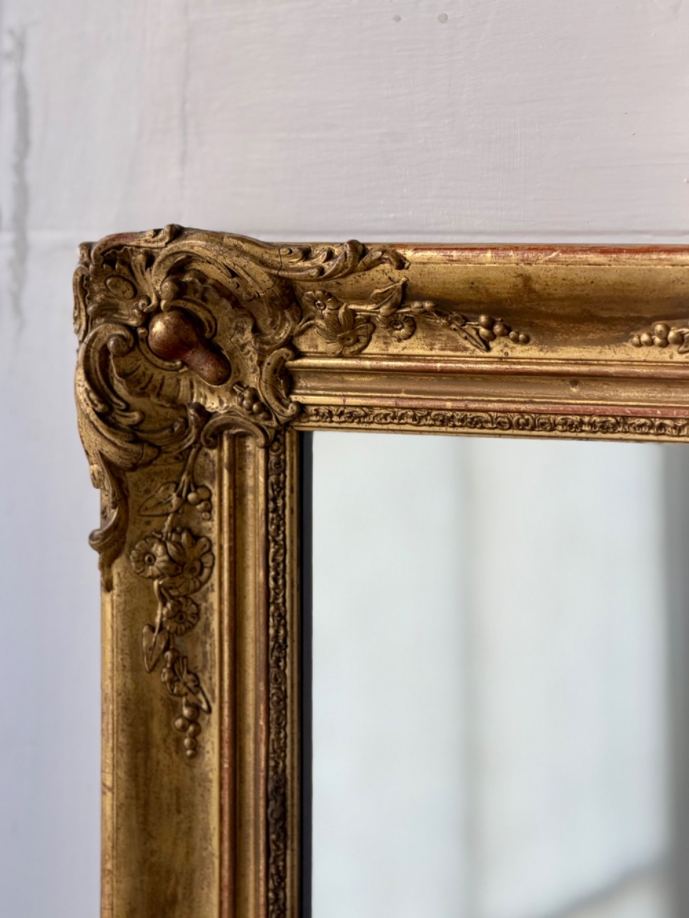 Antique French gilt rectangular mirror View VII