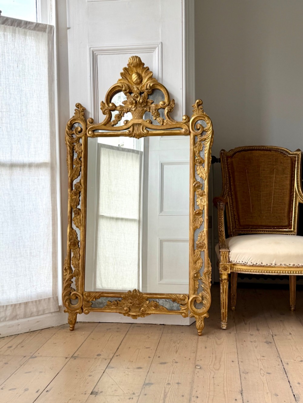 19th century French giltwood mirror