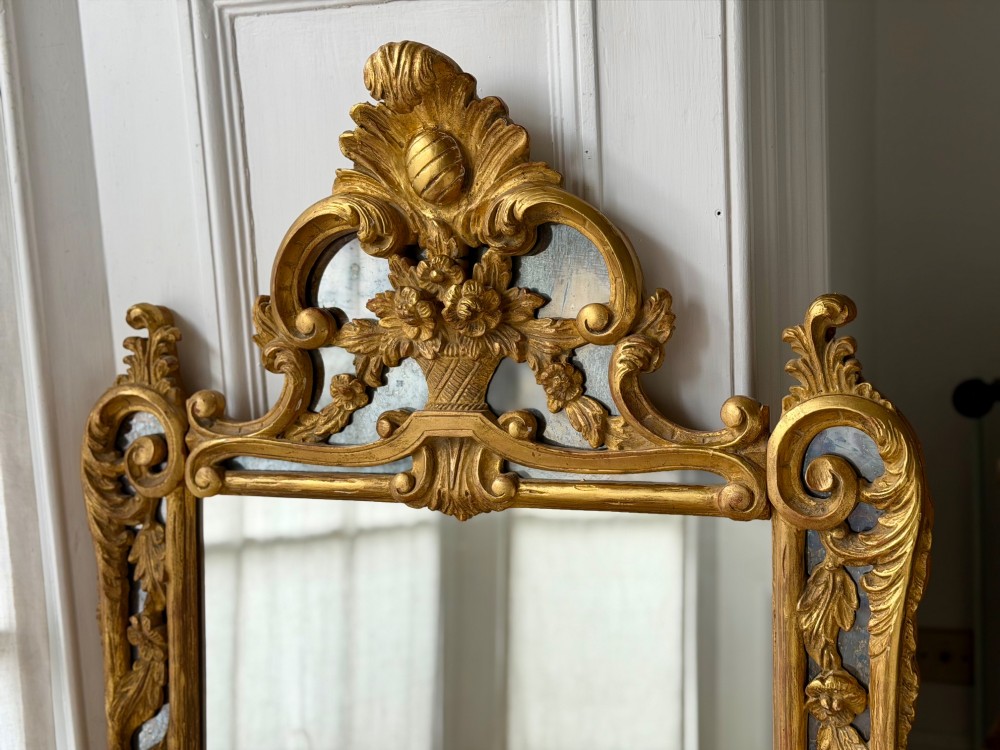 19th century French giltwood mirror View II