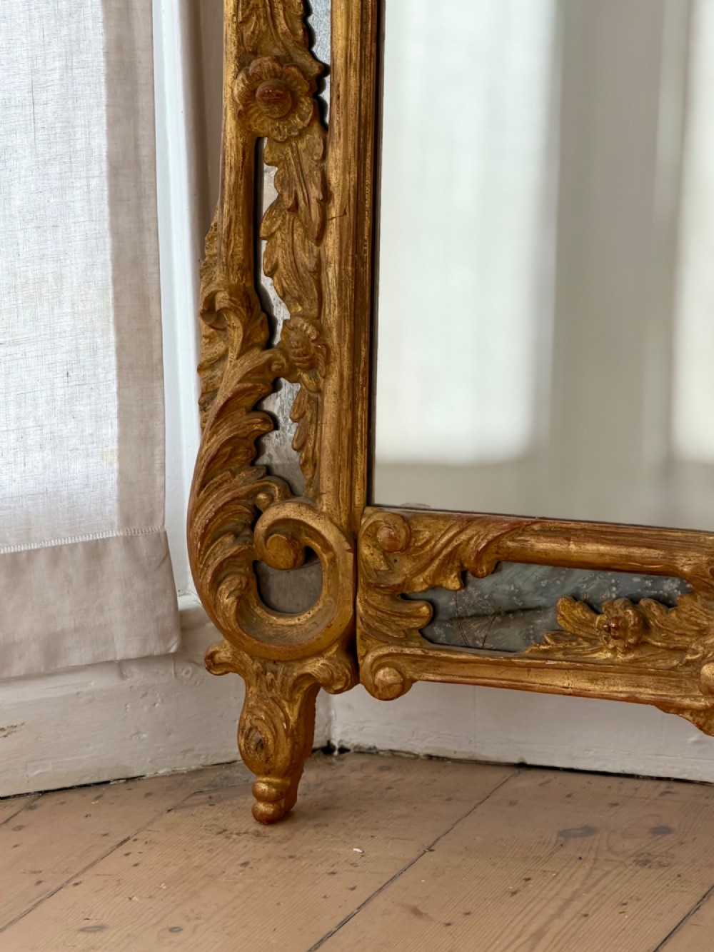 19th century French giltwood mirror View VI