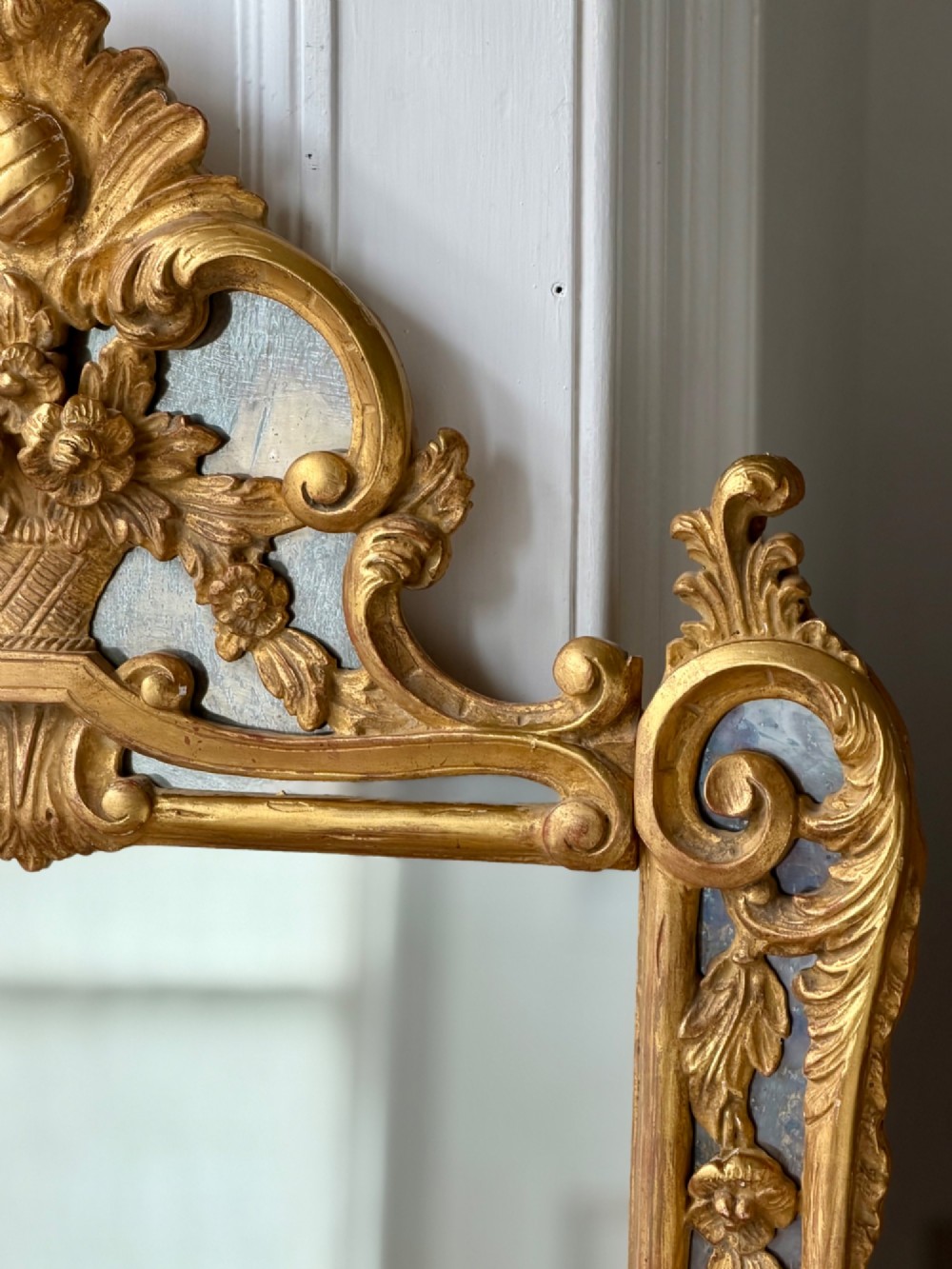 19th century French giltwood mirror View X