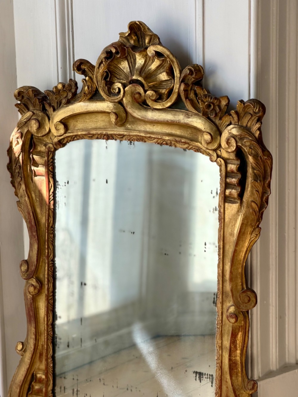 18th century French gilt marriage mirror View IV