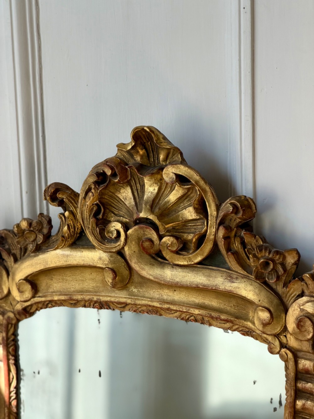 18th century French gilt marriage mirror View VI