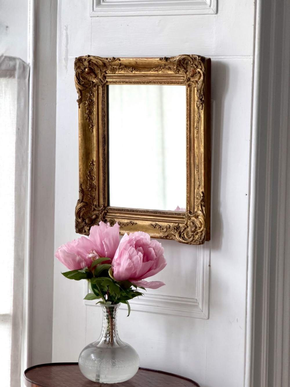 Antique French gilt rectangular mirror View II