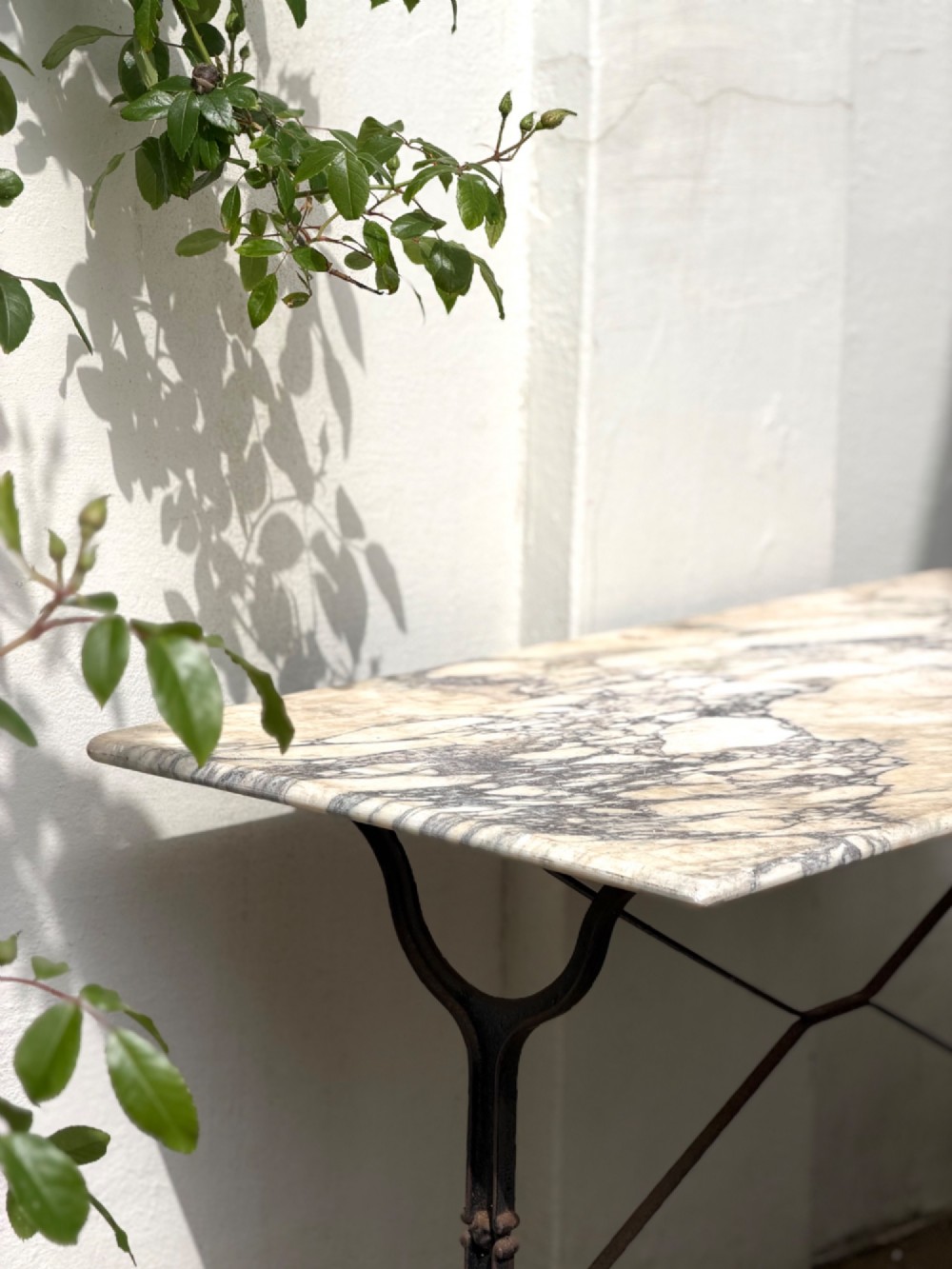 Antique French marble table View II