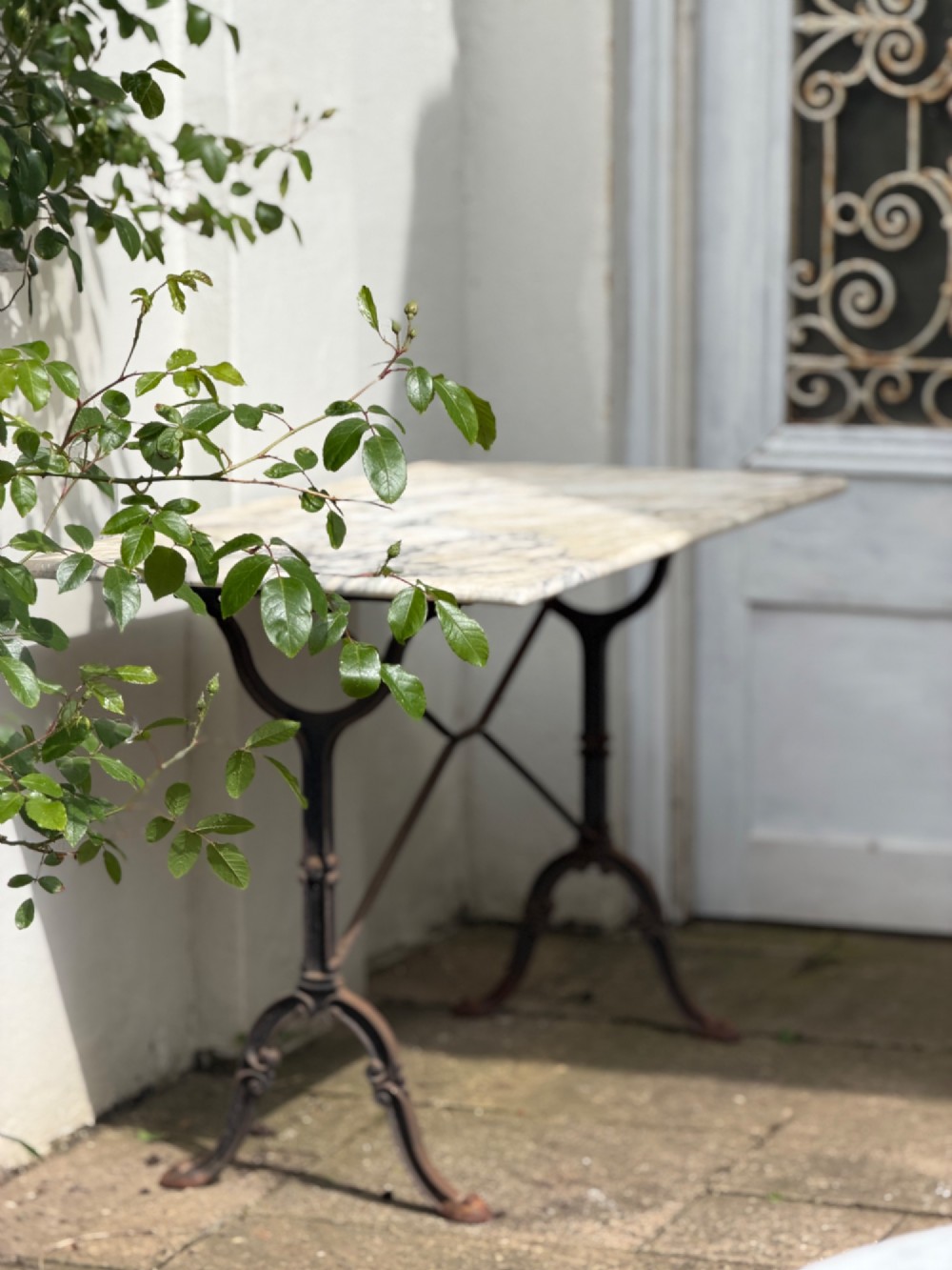 Antique French marble table View V