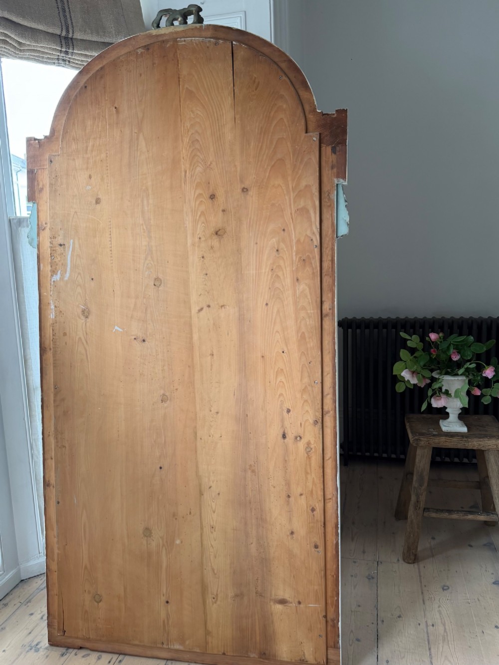 Large antique French painted leaner mirror View VIII