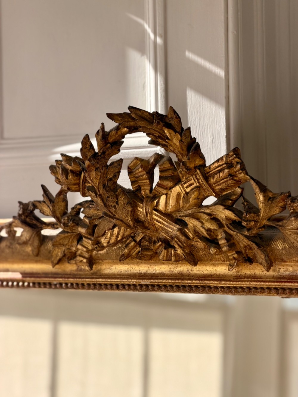 Large antique French gilt mirror View VII