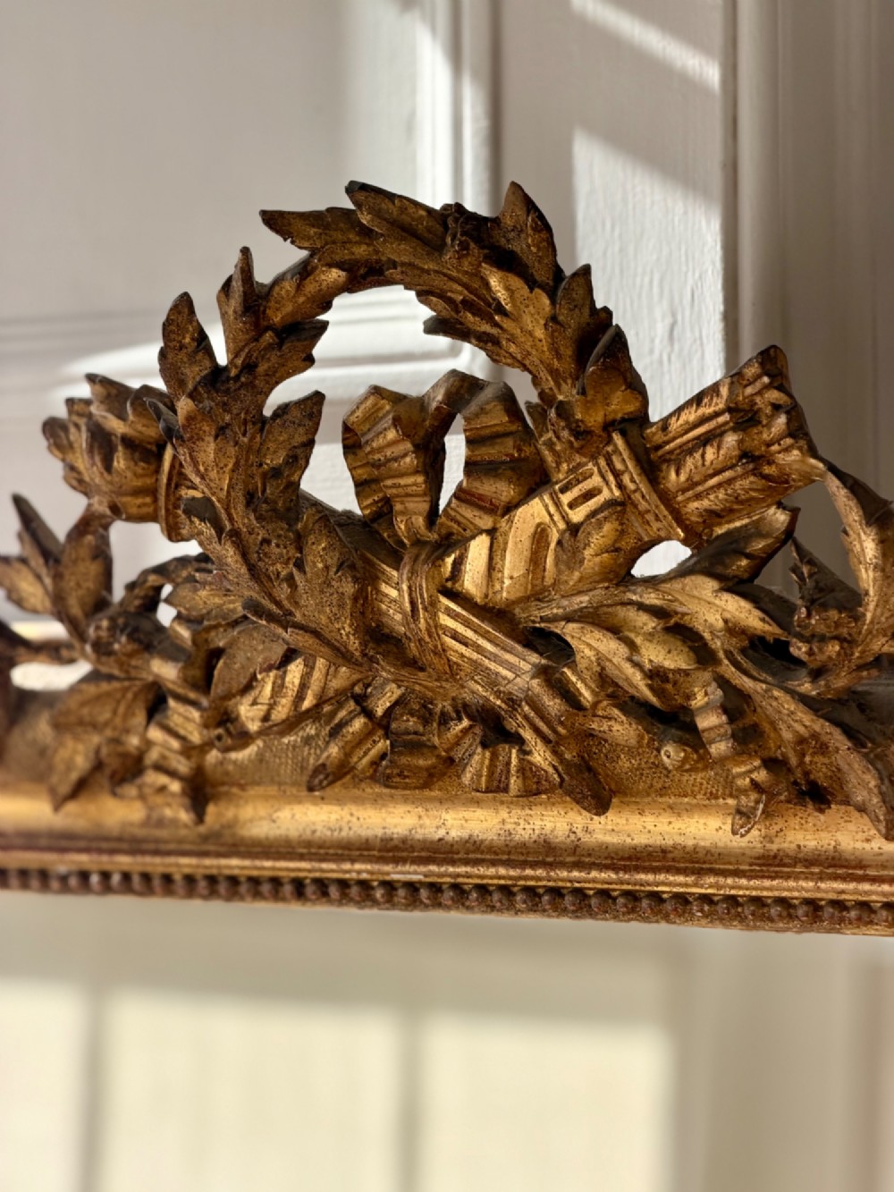 Large antique French gilt mirror View VIII