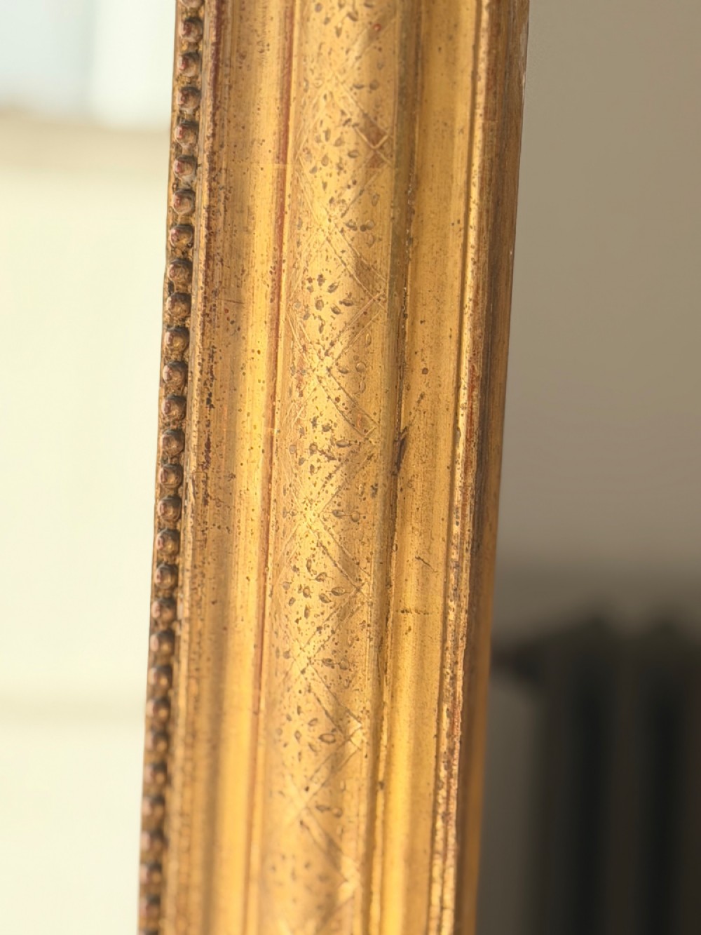 Large antique French gilt mirror View IX