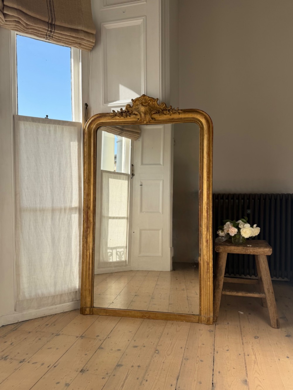 Antique French gilt Louis Philippe mirror c1860