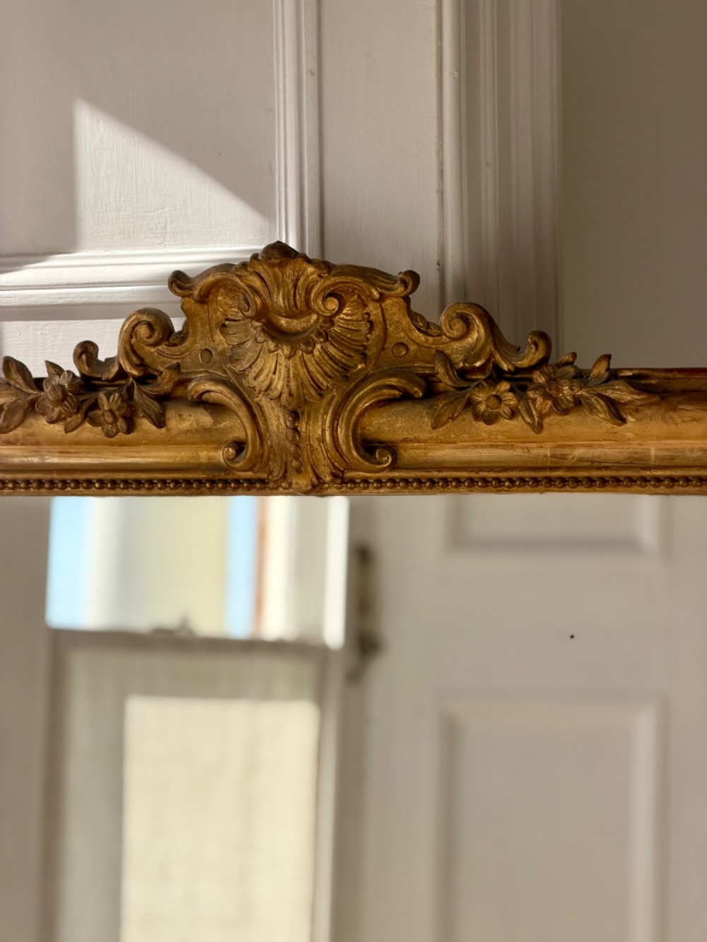 Antique French gilt Louis Philippe mirror c1860 View III