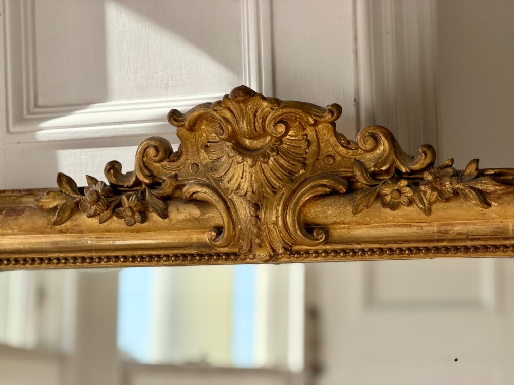 Antique French gilt Louis Philippe mirror c1860 View IV
