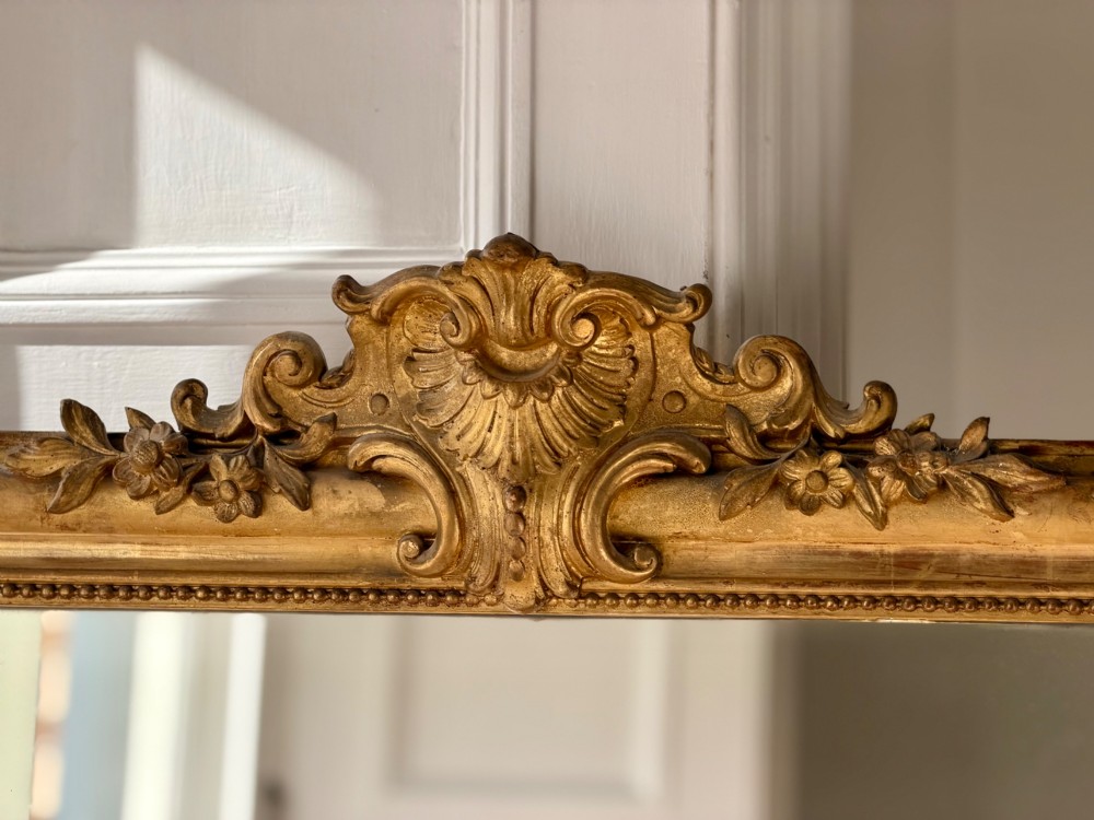 Antique French gilt Louis Philippe mirror c1860 View VII