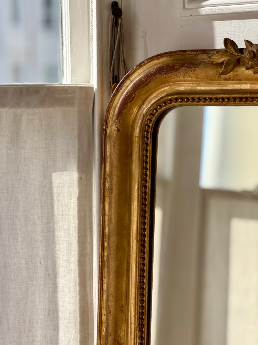 Antique French gilt Louis Philippe mirror c1860 View IX