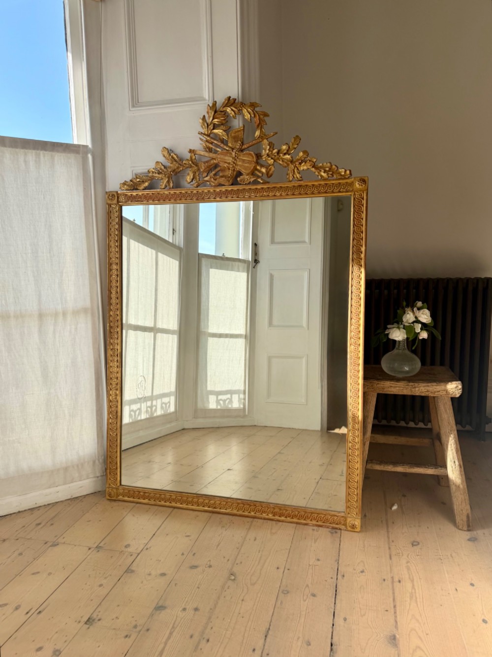 19th century French gilt wood mirror View II