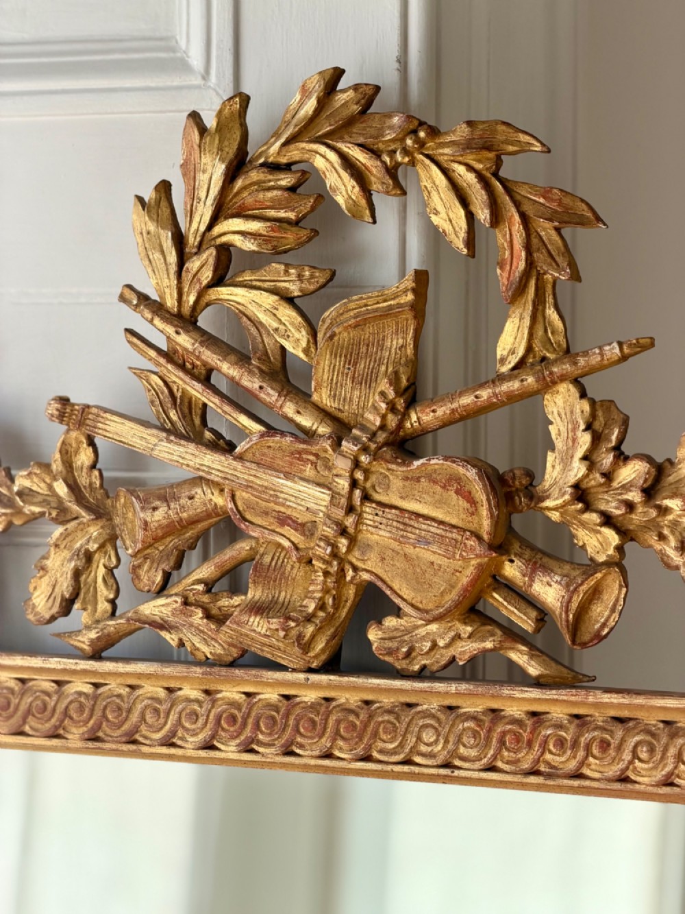 19th century French gilt wood mirror View IV