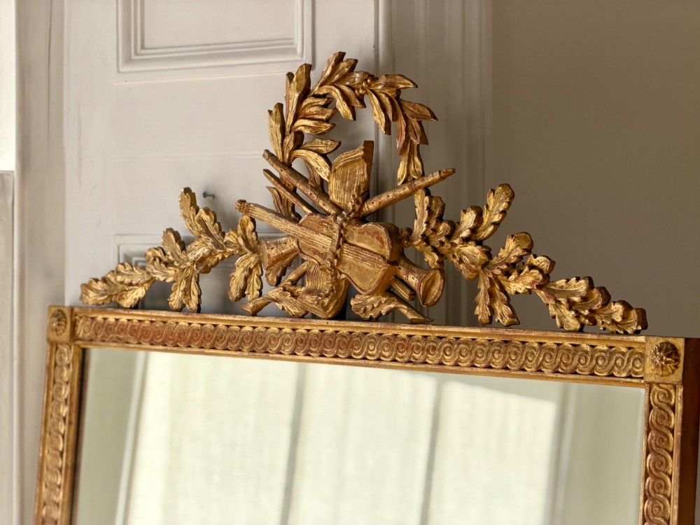 19th century French gilt wood mirror View VI
