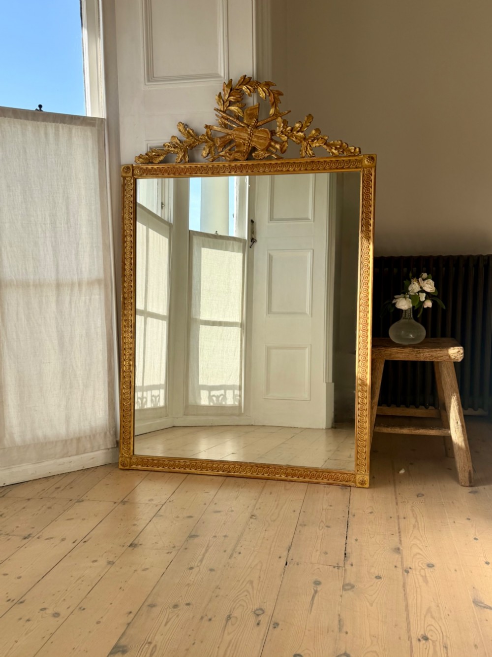 19th century French gilt wood mirror View VIII