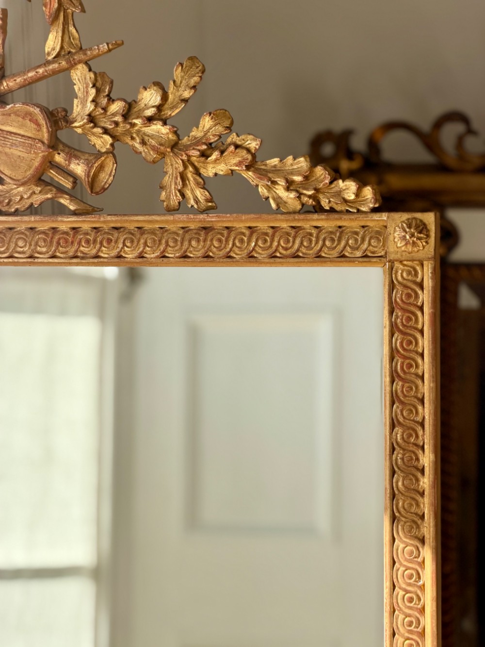 19th century French gilt wood mirror View XII