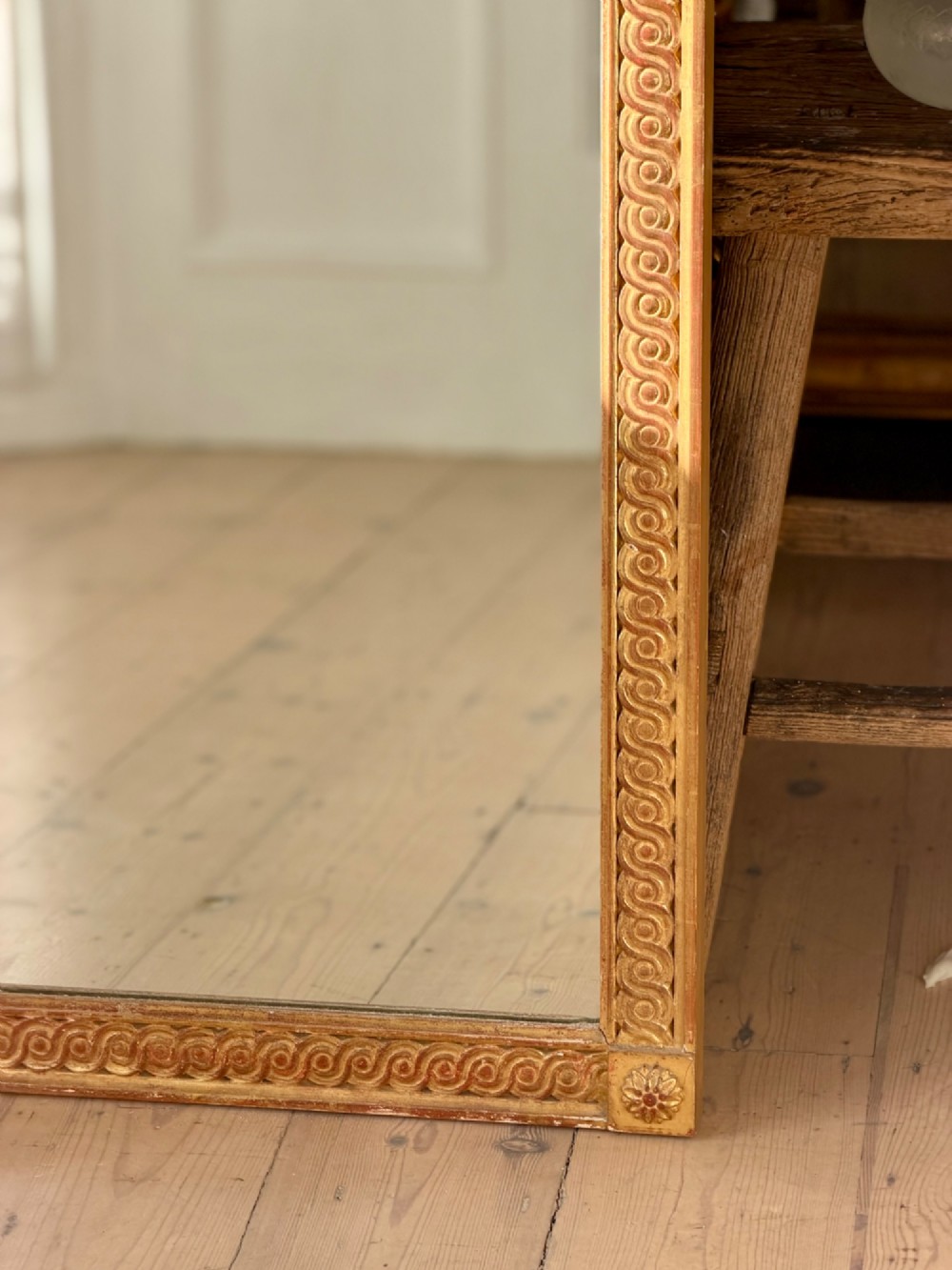 19th century French gilt wood mirror View XIII