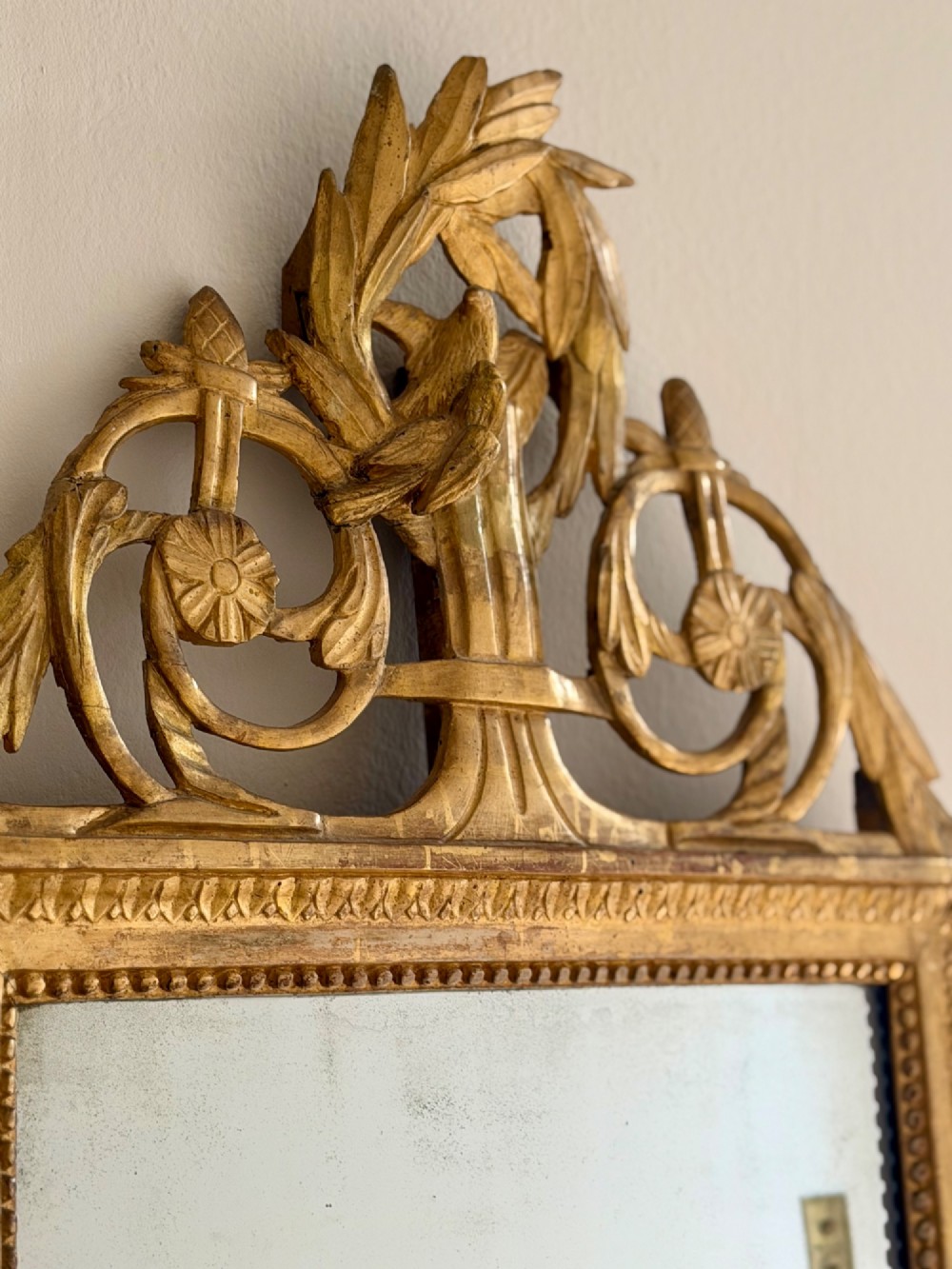 18th century French gilt marriage mirror View III