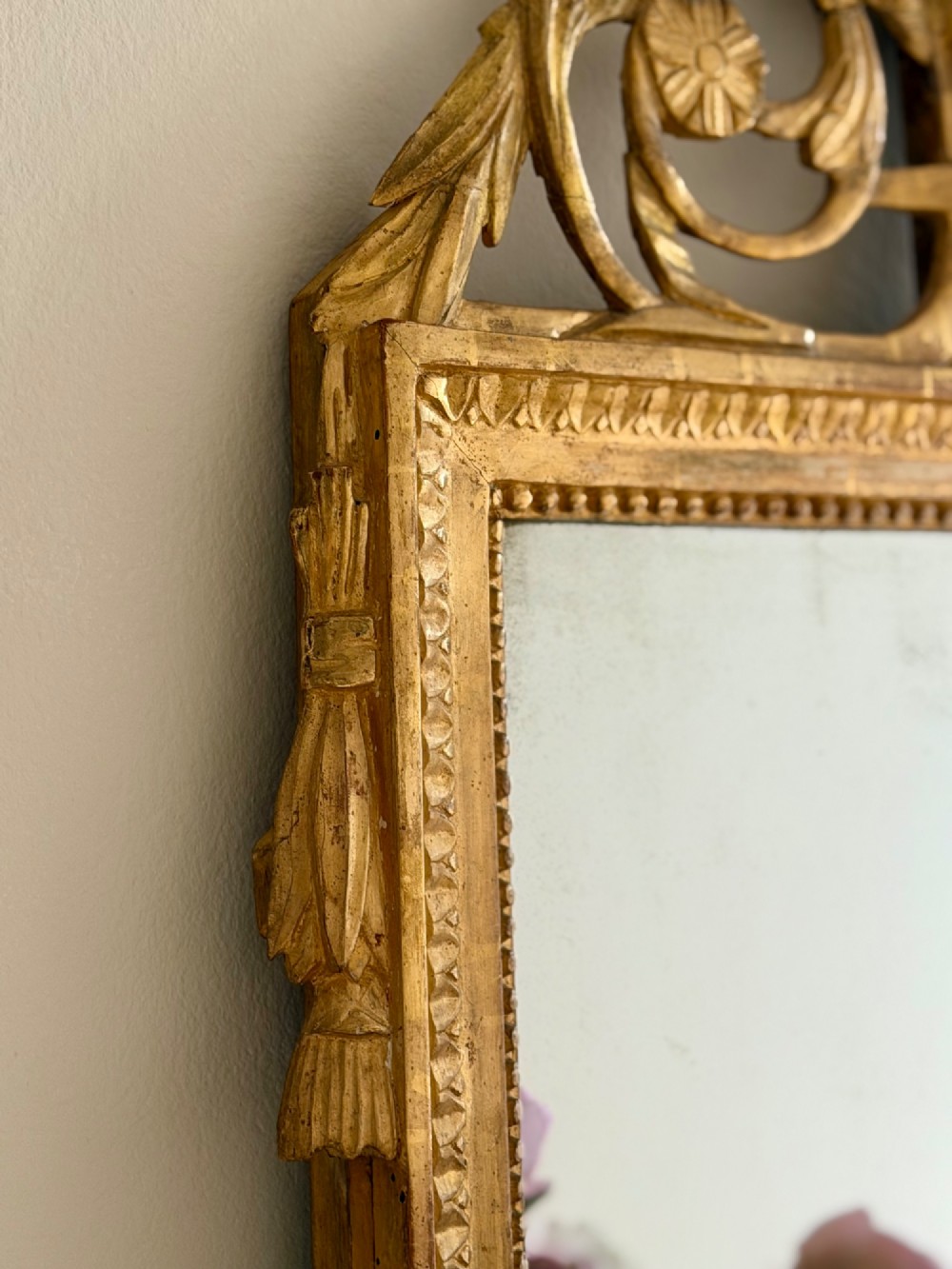 18th century French gilt marriage mirror View IV