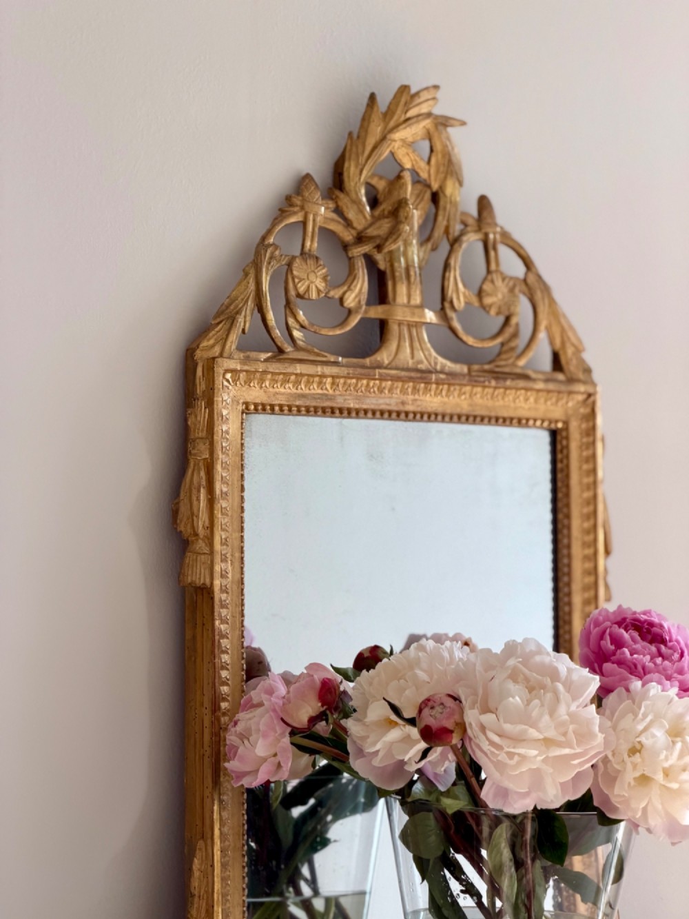 18th century French gilt marriage mirror View X