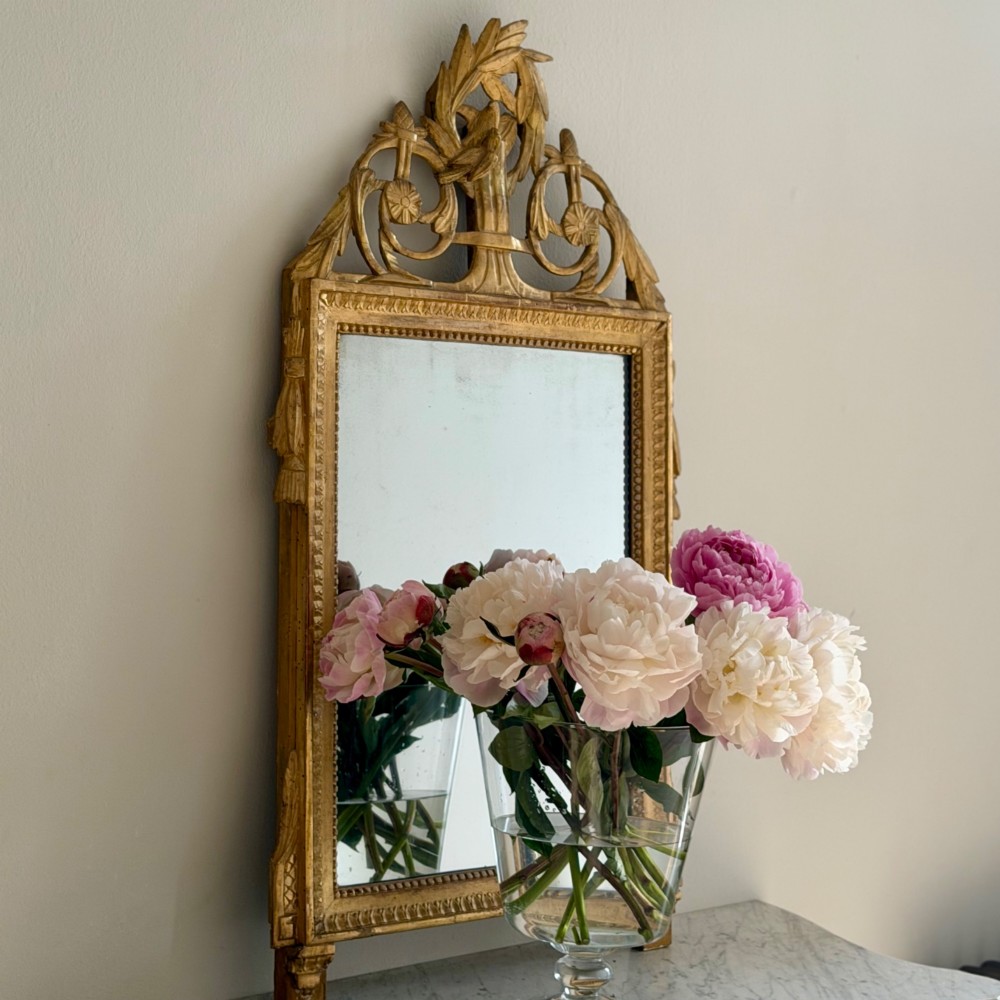 18th century French gilt marriage mirror View XI
