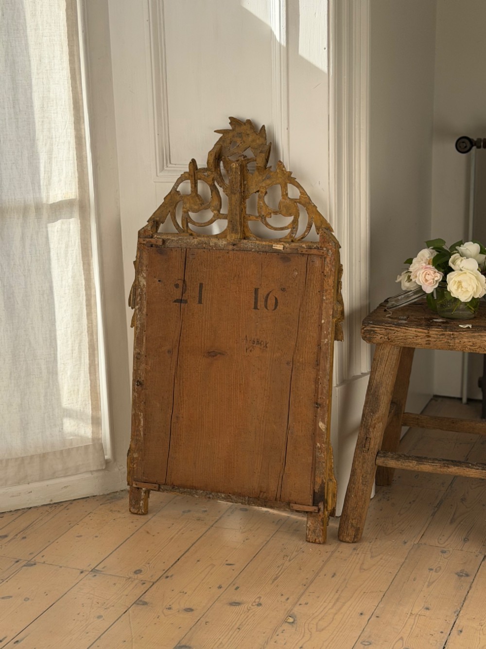 18th century French gilt marriage mirror View XIII