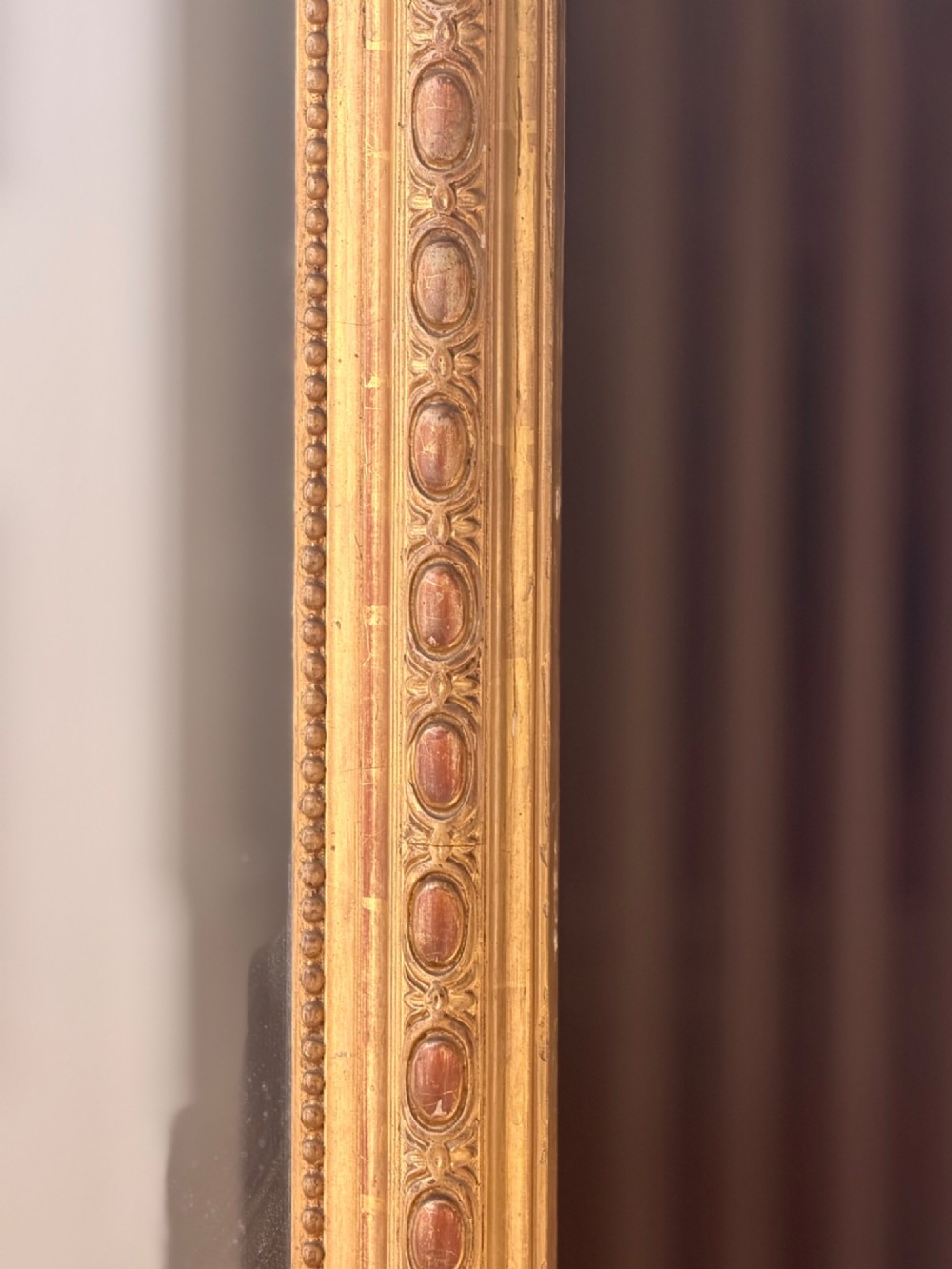 Large antique French gilt Louis XV mirror c1880 View XIII