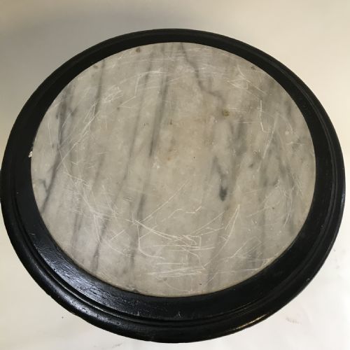 FRENCH EBONY GILT ROUND TABLE - ADDITIONAL PHOTO 4