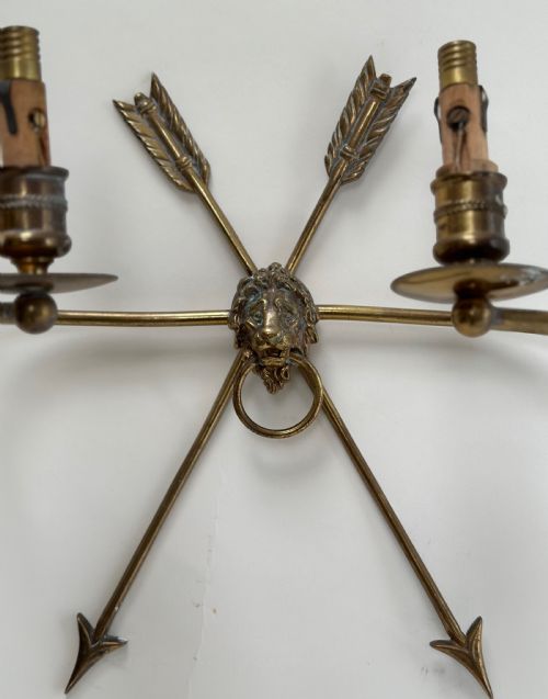 PAIR OF RARE FRENCH WALL LIGHTS - ADDITIONAL PHOTO 1