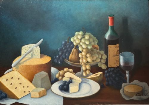 LARGE STILL LIFE OIL ON CANVAS