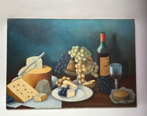 LARGE STILL LIFE OIL ON CANVAS - ADDITIONAL PHOTO 1