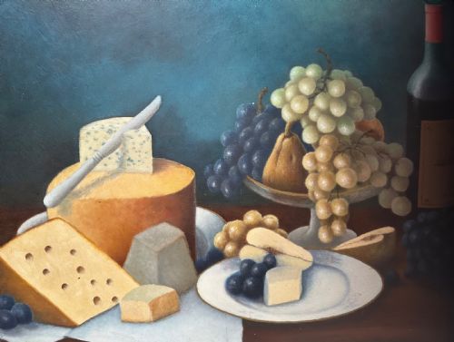 LARGE STILL LIFE OIL ON CANVAS - ADDITIONAL PHOTO 2