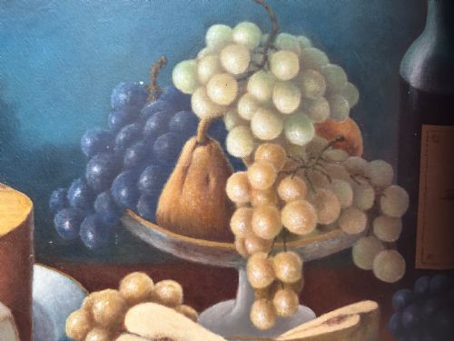 LARGE STILL LIFE OIL ON CANVAS - ADDITIONAL PHOTO 5