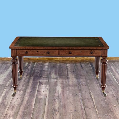 19TH CENTURY MAHOGANY WRITING TABLE ATTRIBUTED TO HOLLANDS AND SONS - ADDITIONAL PHOTO 1